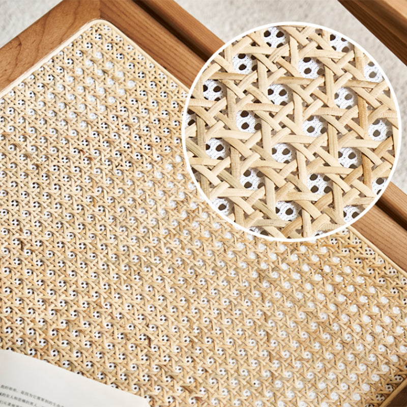 Nordic Style Rubberwood Solid Wood Frame Square Arms Lounge Accent Chair