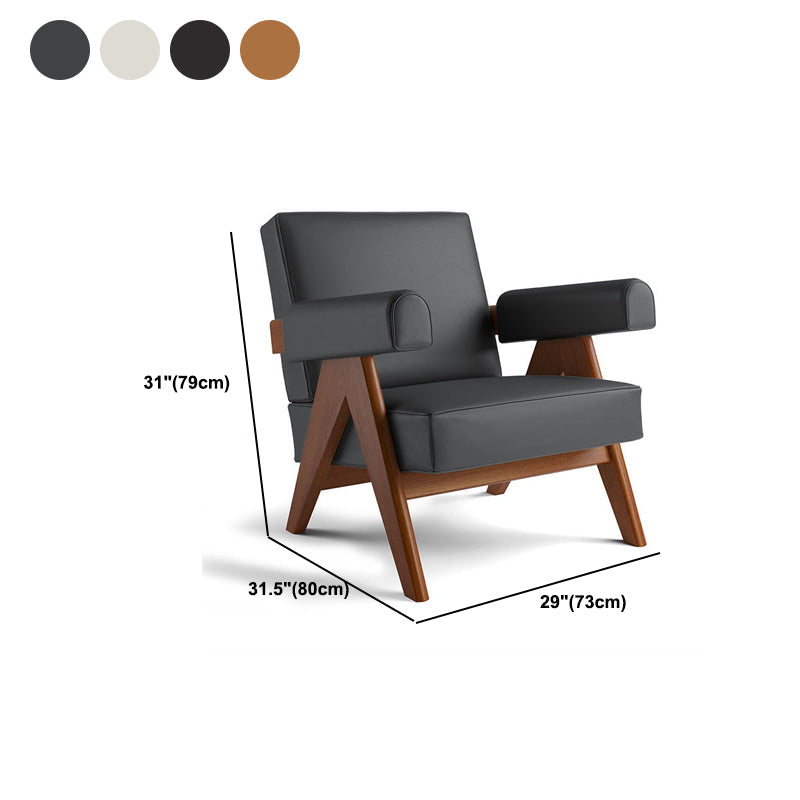 31.50" Wide Contemporary Style Single Sofa Chair Fixed Back Round Arms Chair Clearhalo 'Accent Chairs' 'accent_chairs' 'Chairs & Seating' 'furn' 'furn_accent_chairs' 'Furniture' 'Living Room Furniture' 5649607