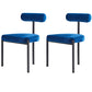 Industrial Style 19.68" Wide Fixed Back Sponge Armless Chair Blue 2 Piece Set Clearhalo 'Accent Chairs' 'accent_chairs' 'Chairs & Seating' 'furn' 'furn_accent_chairs' 'Furniture' 'Living Room Furniture' 5649611