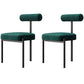 Industrial Style 19.68" Wide Fixed Back Sponge Armless Chair Green 2 Piece Set Clearhalo 'Accent Chairs' 'accent_chairs' 'Chairs & Seating' 'furn' 'furn_accent_chairs' 'Furniture' 'Living Room Furniture' 5649613