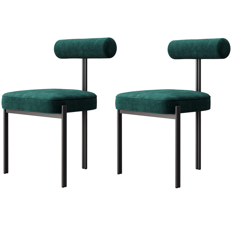 Industrial Style 19.68" Wide Fixed Back Sponge Armless Chair Green 2 Piece Set Clearhalo 'Accent Chairs' 'accent_chairs' 'Chairs & Seating' 'furn' 'furn_accent_chairs' 'Furniture' 'Living Room Furniture' 5649613
