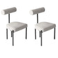 Industrial Style 19.68" Wide Fixed Back Sponge Armless Chair Light Gray 2 Piece Set Clearhalo 'Accent Chairs' 'accent_chairs' 'Chairs & Seating' 'furn' 'furn_accent_chairs' 'Furniture' 'Living Room Furniture' 5649615