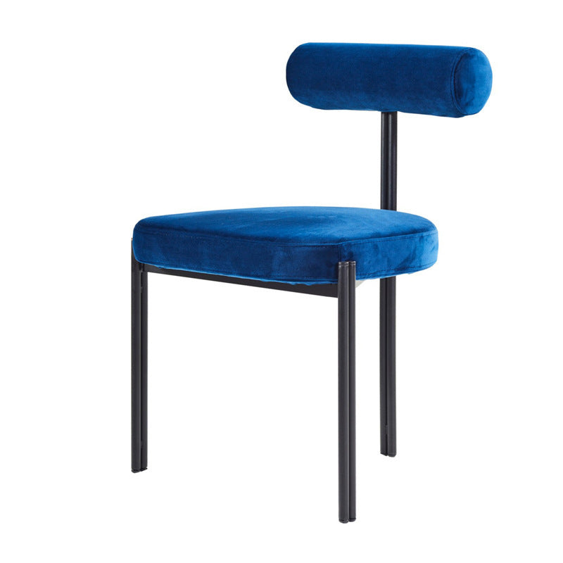 Industrial Style 19.68" Wide Fixed Back Sponge Armless Chair Blue 1 Piece Clearhalo 'Accent Chairs' 'accent_chairs' 'Chairs & Seating' 'furn' 'furn_accent_chairs' 'Furniture' 'Living Room Furniture' 5649623