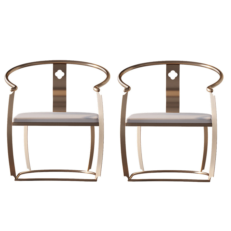 Glam Style Single Sofa Chair Black/Gold Color Arm Chair for Living Room 25.6"L x 25.6"W x 29.5"H Gold 2 Piece Set Clearhalo 'Accent Chairs' 'accent_chairs' 'Chairs & Seating' 'furn' 'furn_accent_chairs' 'Furniture' 'Living Room Furniture' 5649650