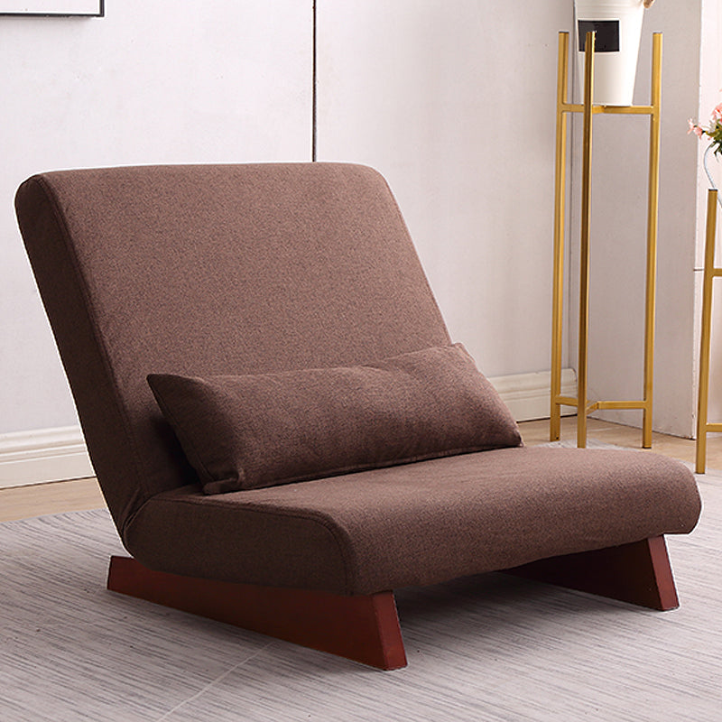 Mid-century Modern 27.95" Wide Pillow Back Armless Convertible Chair Coffee 1 Piece Clearhalo 'Accent Chairs' 'accent_chairs' 'Chairs & Seating' 'furn' 'furn_accent_chairs' 'Furniture' 'Living Room Furniture' 5649672