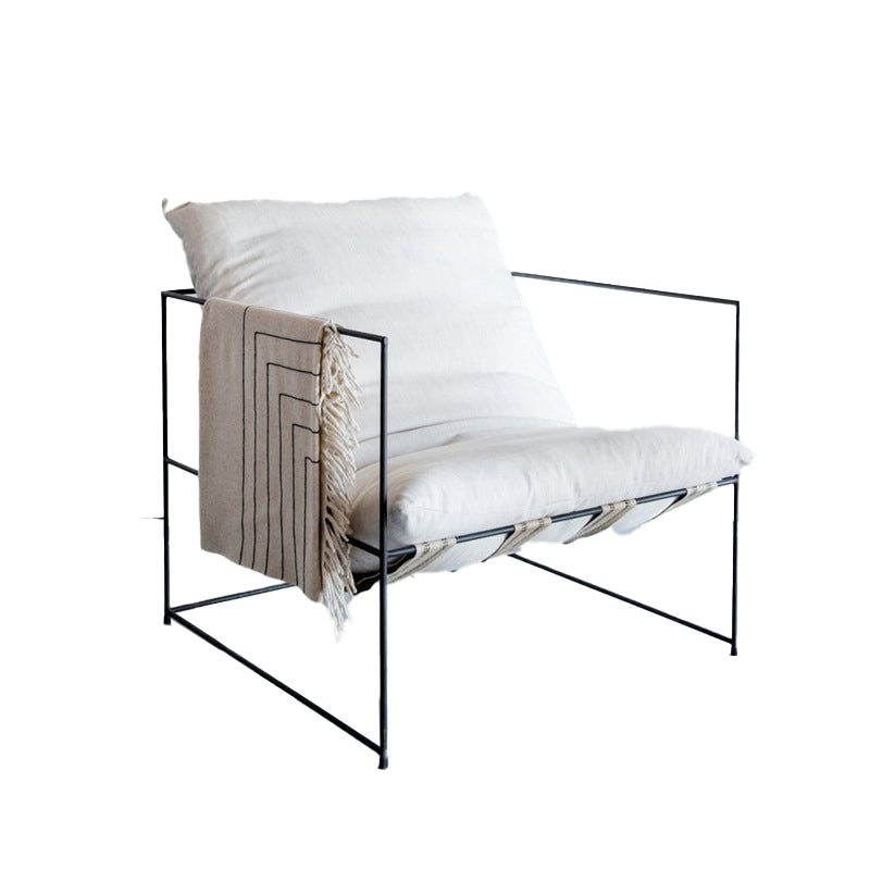 26.77" Wide Contemporary Style Single Sofa Chair Metal Round Arm Chair Clearhalo 'Accent Chairs' 'accent_chairs' 'Chairs & Seating' 'furn' 'furn_accent_chairs' 'Furniture' 'Living Room Furniture' 5649693