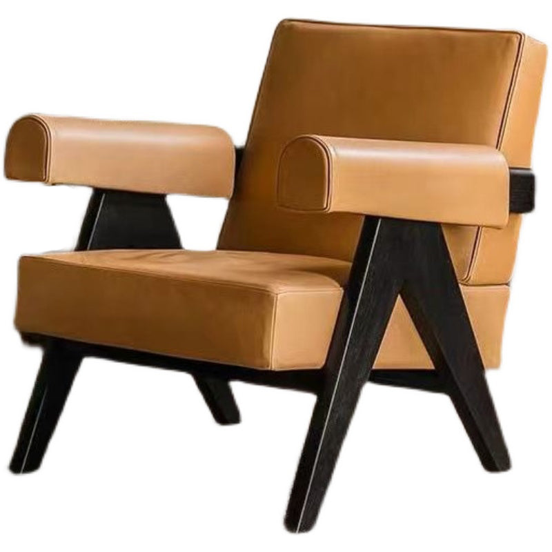 31.50" Wide Contemporary Style Single Sofa Round Arms Fixed Back Armchair