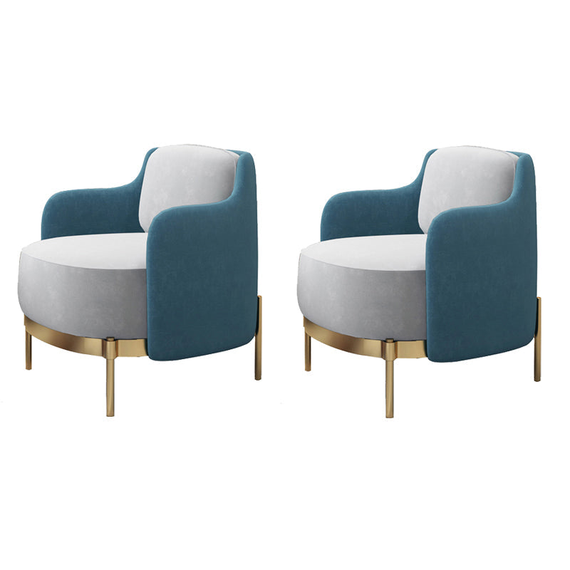 Contemporary Style Single Sofa Chair Pillow Back Arm Chair for Living Room Blue-Gray 2 Piece Set Clearhalo 'Accent Chairs' 'accent_chairs' 'Chairs & Seating' 'furn' 'furn_accent_chairs' 'Furniture' 'Living Room Furniture' 5649716