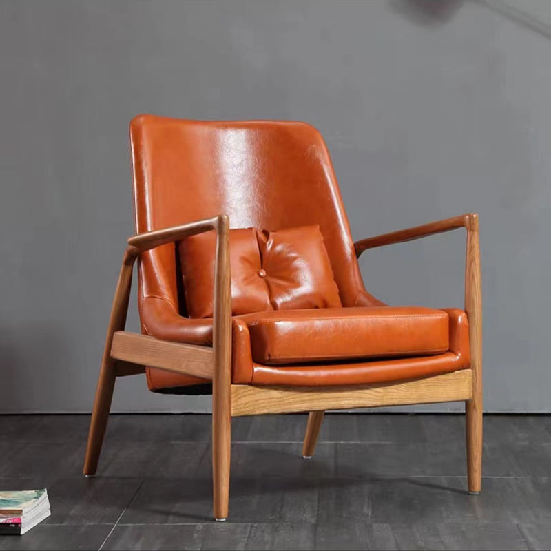 STYLE nordique 28,74 "largeur d'oreiller de large Sponge Wood Frame Arm Chaise