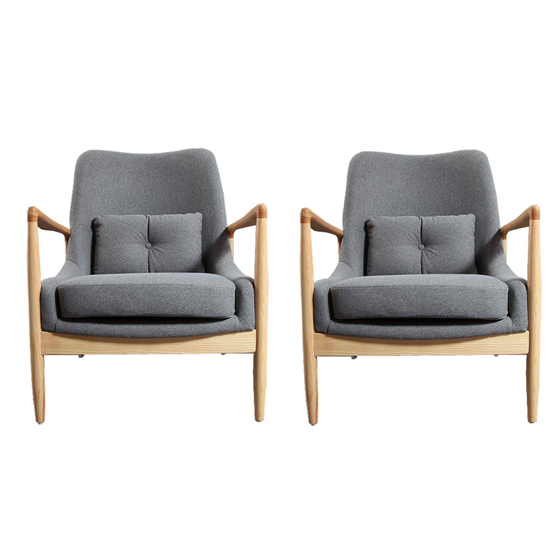 STYLE nordique 28,74 "largeur d'oreiller de large Sponge Wood Frame Arm Chaise