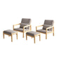 Bras en bois de style nordique inclus avec chaise d'accent salon coussin