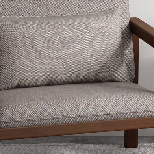 Nordic Style Wood Arms Included with Cushion Lounge Accent Chair