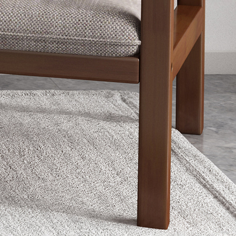 Bras en bois de style nordique inclus avec chaise d'accent salon coussin