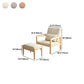 Bras en bois de style nordique inclus avec chaise d'accent salon coussin
