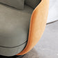 Contemporary 31.5" Wide Pillow Back Swivel Round Base Arm Chair Clearhalo 'Accent Chairs' 'accent_chairs' 'Chairs & Seating' 'furn' 'furn_accent_chairs' 'Furniture' 'Living Room Furniture' 5649788