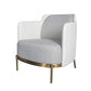Glam Basic Four Leg Arm Chair Leather Accent Armchair for Bedroom