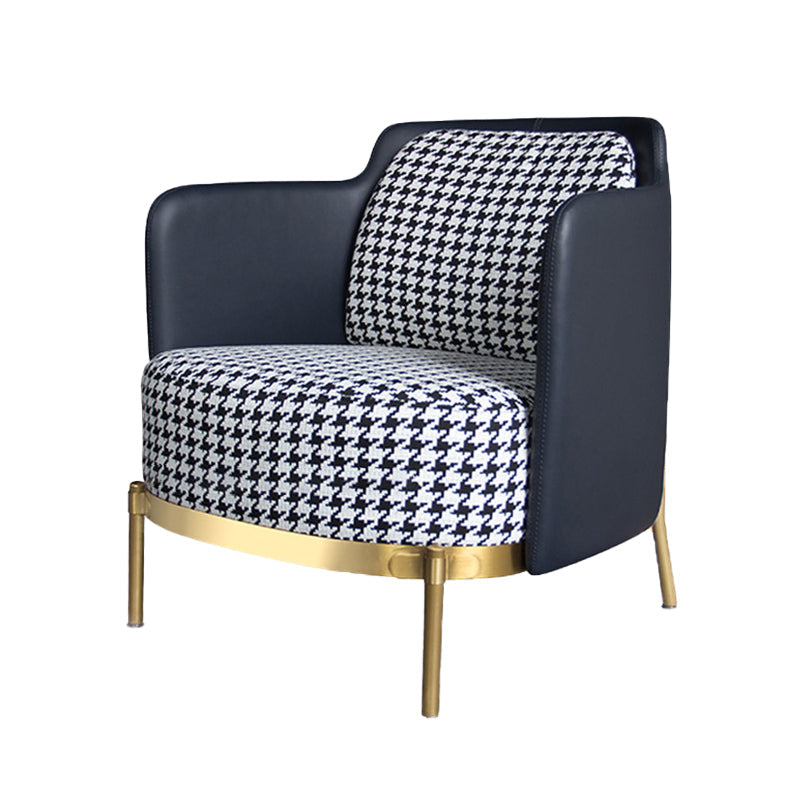 Glam Basic Four Leg Arm Chair Leather Accent Armchair for Bedroom