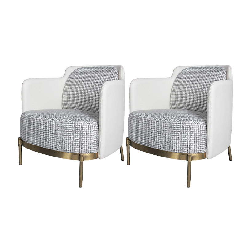 Glam Basic Four Leg Arm Chair Leather Accent Armchair for Bedroom