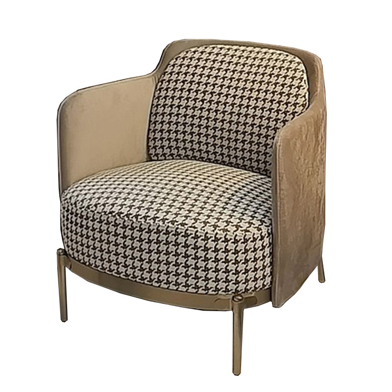 Glam Basic Four Leg Arm Chair Leather Accent Armchair for Bedroom