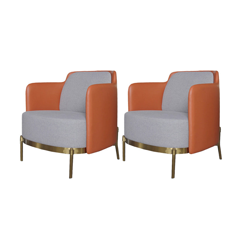 Glam Basic Four Leg Arm Chair Leather Accent Armchair for Bedroom