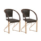 Mid-centuryl Modern Style Arms Included Woven Back Sled Accent Armchair