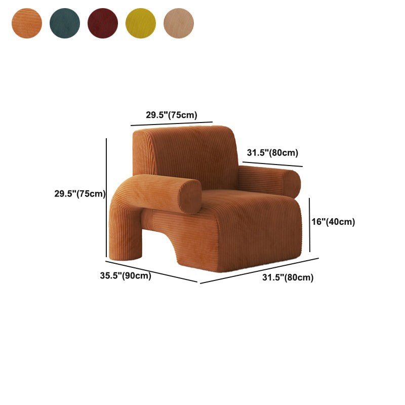 35.43" Wide Contemporary Style Single Sofa Chair Fixed Back Fabric Arm Chair