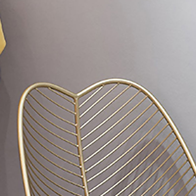 Glam 23.6" Wide Pillow Back Metal Frame 4 Legs Armless Chair Clearhalo 'Accent Chairs' 'accent_chairs' 'Chairs & Seating' 'furn' 'furn_accent_chairs' 'Furniture' 'Living Room Furniture' 5649917