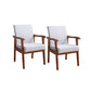 Mid-century Modern Style Fabric Arms Included Accent Armchair