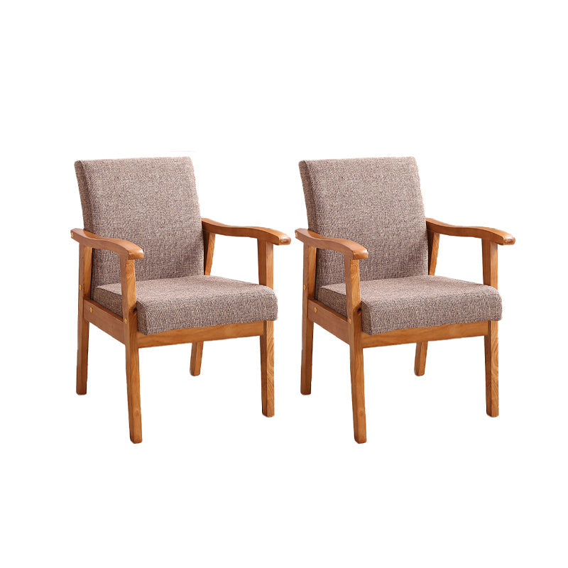 Mid-century Modern Style Fabric Arms Included Accent Armchair