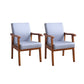 Mid-century Modern Style Fabric Arms Included Accent Armchair
