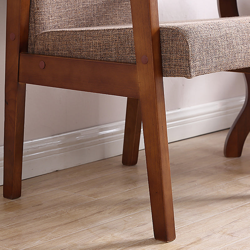 Mid-century Modern Style Fabric Arms Included Accent Armchair