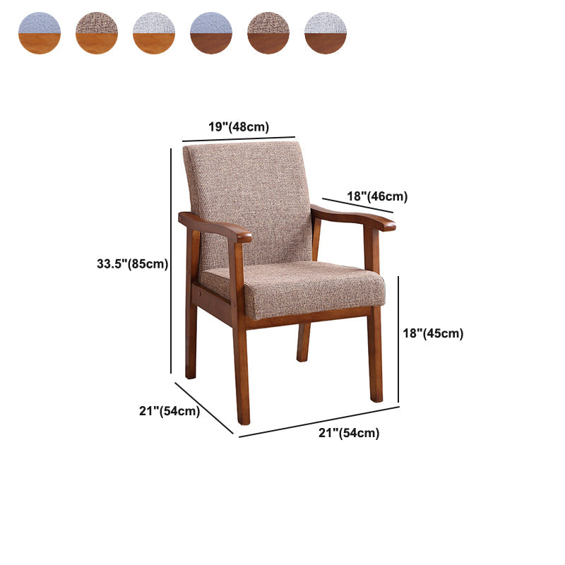 Mid-century Modern Style Fabric Arms Included Accent Armchair