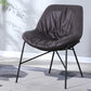 Industrial 23.6"Wide PU Leather Fixed Back Sponge Armless Chair