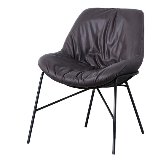 Industrial 23.6"Wide PU Leather Fixed Back Sponge Armless Chair