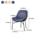 Industrial 23.6"Wide PU Leather Fixed Back Sponge Armless Chair
