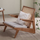 Nordic Style Wood Armrest Woven Back Solid Wood Multi-color Choice Arm Chair