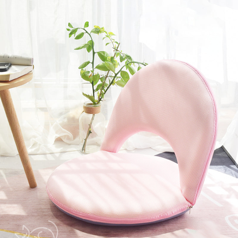 Contemporary 18.9"Wide Solid Color Sponge Split Back Armless Chair Pink 1 Piece Clearhalo 'Accent Chairs' 'accent_chairs' 'Chairs & Seating' 'furn' 'furn_accent_chairs' 'Furniture' 'Living Room Furniture' 5650204