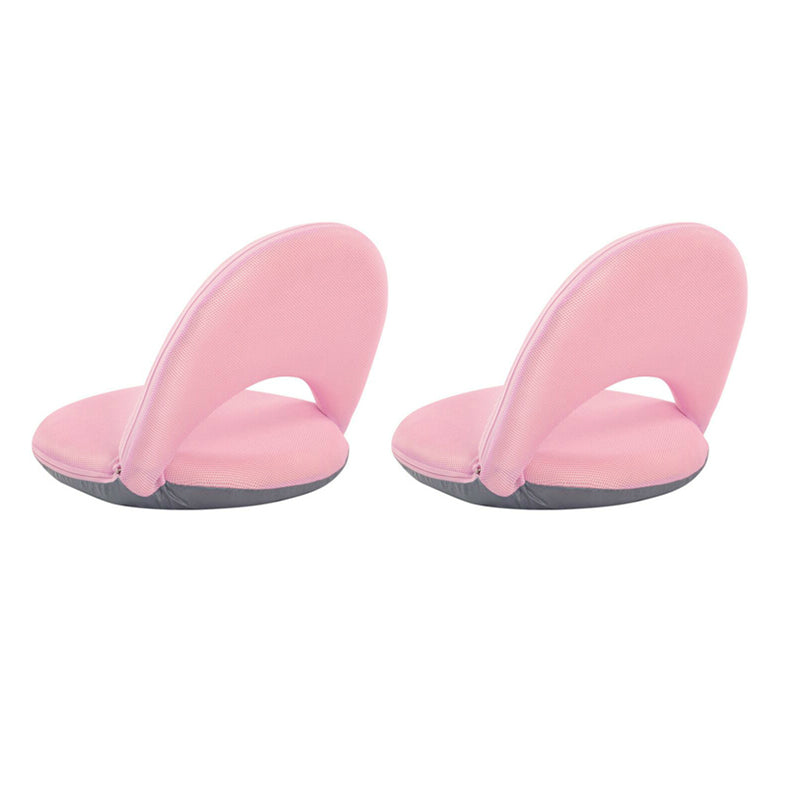 Contemporary 18.9"Wide Solid Color Sponge Split Back Armless Chair Pink 2 Piece Set Clearhalo 'Accent Chairs' 'accent_chairs' 'Chairs & Seating' 'furn' 'furn_accent_chairs' 'Furniture' 'Living Room Furniture' 5650209