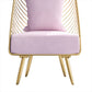 Glam Style Armless with Pillow Back Cushioned Metal Base Accent Chair Clearhalo 'Accent Chairs' 'accent_chairs' 'Chairs & Seating' 'furn' 'furn_accent_chairs' 'Furniture' 'Living Room Furniture' 5650258