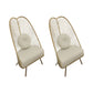 Glam Style Armless with Pillow Back Cushioned Metal Base Accent Chair Off-White 2 Piece Set Clearhalo 'Accent Chairs' 'accent_chairs' 'Chairs & Seating' 'furn' 'furn_accent_chairs' 'Furniture' 'Living Room Furniture' 5650265