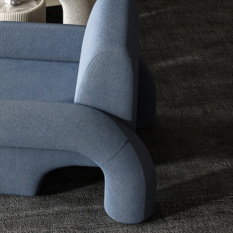 Nordic Style Fabric Armrest Cushioned Back Cushioned Arm Chair