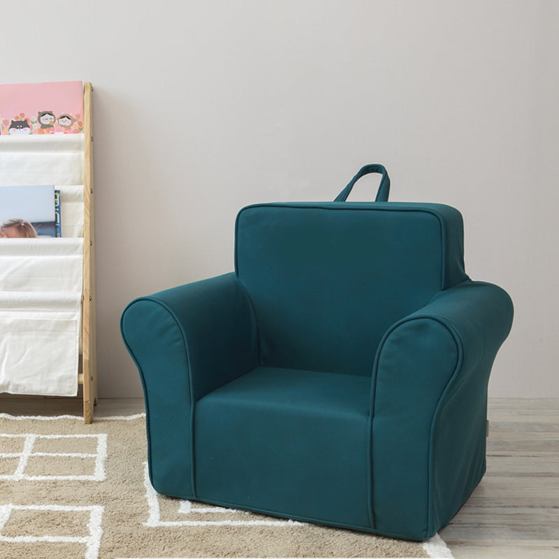 Modern Style Fabric Armrest Buffer Back Imitation Leather Arm Chair