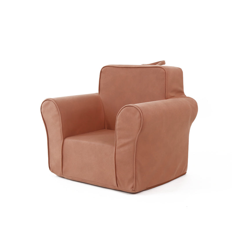 Modern Style Fabric Armrest Buffer Back Imitation Leather Arm Chair