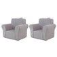 Modern Style Fabric Armrest Buffer Back Imitation Leather Arm Chair