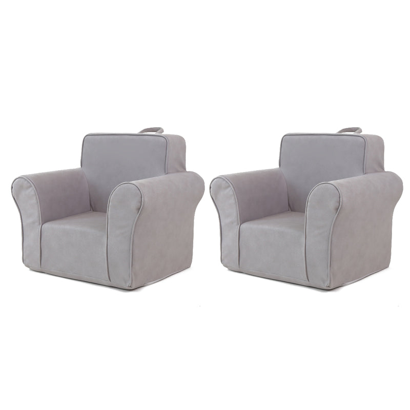 Modern Style Fabric Armrest Buffer Back Imitation Leather Arm Chair