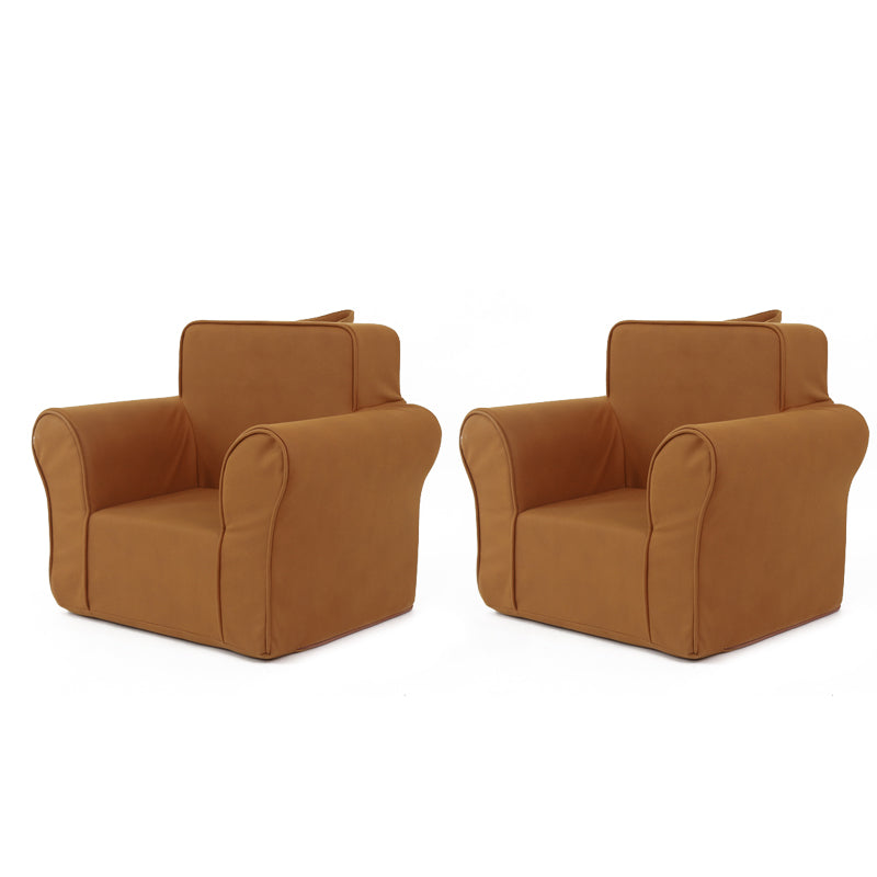 Modern Style Fabric Armrest Buffer Back Imitation Leather Arm Chair