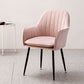 Modern Style Cloth Overturning Armrest Fixed Backrest Metal Arm Chair Pink 1 Piece Black Clearhalo 'Accent Chairs' 'accent_chairs' 'Chairs & Seating' 'furn' 'furn_accent_chairs' 'Furniture' 'Living Room Furniture' 5650390
