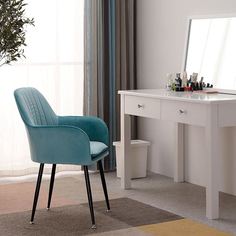 Modern Style Cloth Overturning Armrest Fixed Backrest Metal Arm Chair Clearhalo 'Accent Chairs' 'accent_chairs' 'Chairs & Seating' 'furn' 'furn_accent_chairs' 'Furniture' 'Living Room Furniture' 5650403