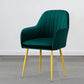Modern Style Cloth Overturning Armrest Fixed Backrest Metal Arm Chair Dark Green 1 Piece Brass Gold Clearhalo 'Accent Chairs' 'accent_chairs' 'Chairs & Seating' 'furn' 'furn_accent_chairs' 'Furniture' 'Living Room Furniture' 5650408