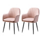 Modern Style Cloth Overturning Armrest Fixed Backrest Metal Arm Chair Pink 2 Piece Set Black Clearhalo 'Accent Chairs' 'accent_chairs' 'Chairs & Seating' 'furn' 'furn_accent_chairs' 'Furniture' 'Living Room Furniture' 5650409
